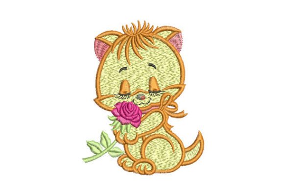 Cat in Love: A Sweet Embroidery Design for Handmade Gifts