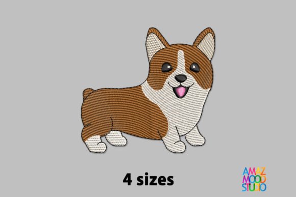 Cute Dog Corgi: A Craft Fair-Ready Embroidery Design