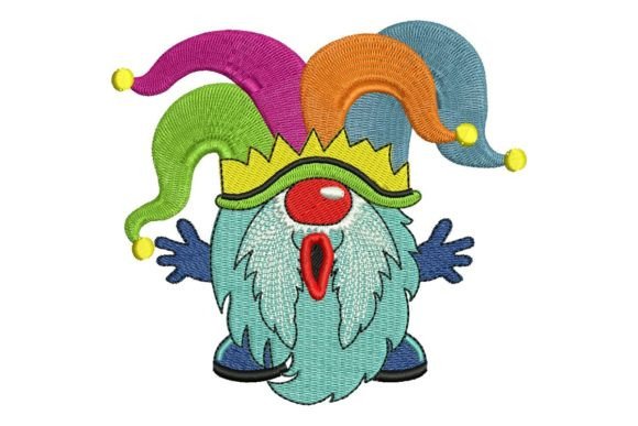 Gnome Clown: A Playful, Elegant Embroidery Design for Personalized Gifts