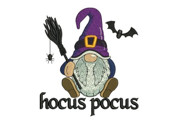 Hocus Pocus Gnome Embroidery Design