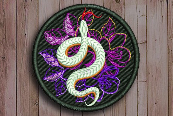 White Snake: A Thoughtful Embroidery Design for Meaningful Gifts